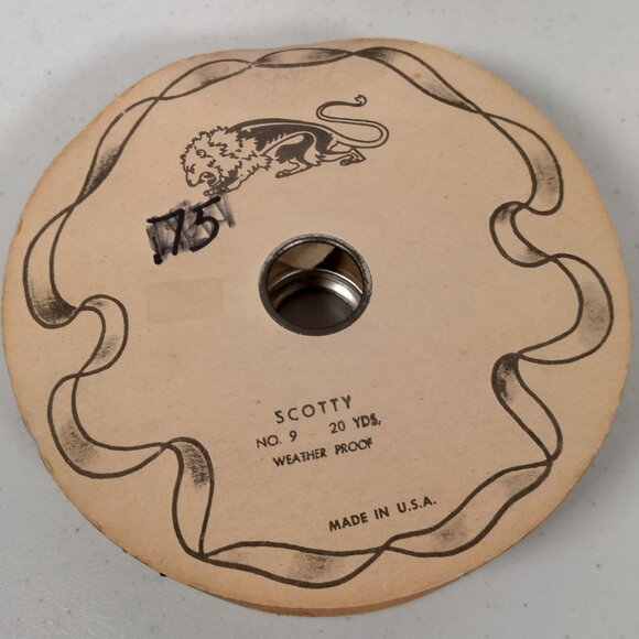 Vintage 1970s Ribbon Spool Pair Scotty Plaid Weather Proof Decorator Woven 1 3/8 - Picture 4 of 16